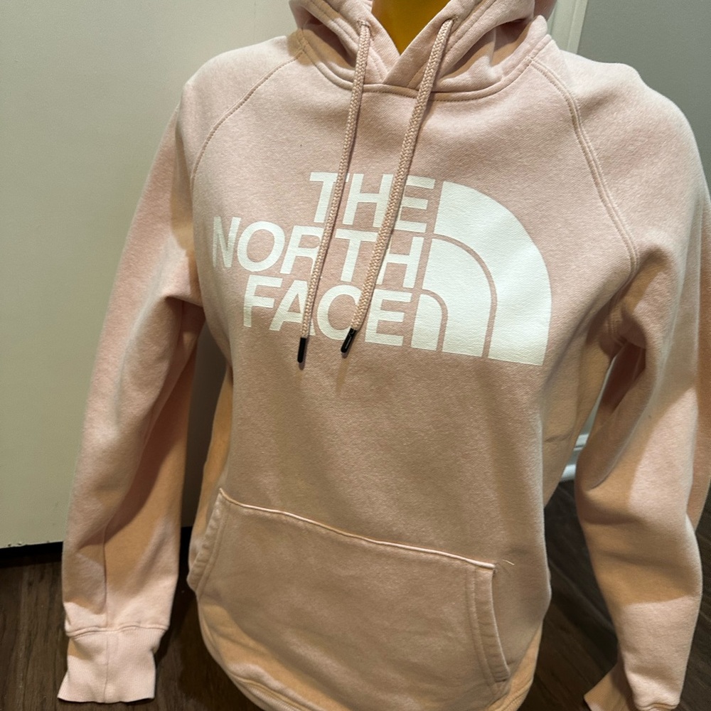 The North Face Women's Pink/Blush Hoodie with Large Logo
Size M